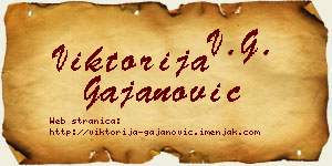 Viktorija Gajanović vizit kartica